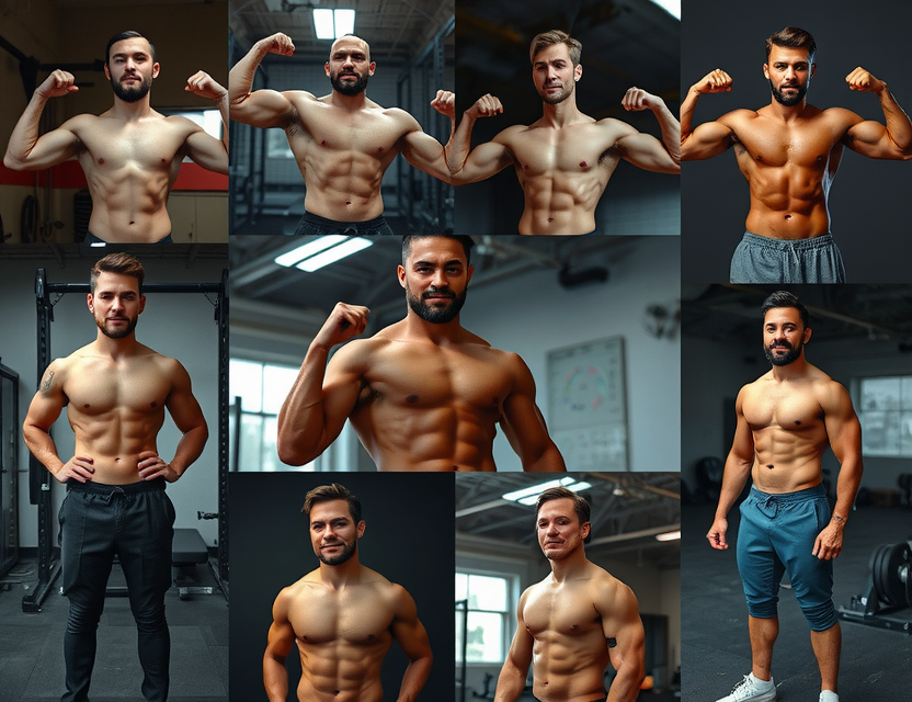 Fitness transformation collage